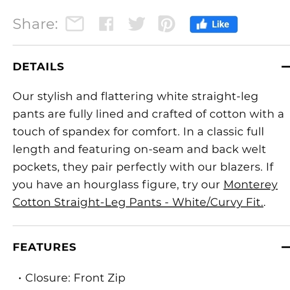 NEW Talbots Cotton Straight Leg Pants Classic Crop Split Hem Preppy Summer Chic - Picture 6 of 13